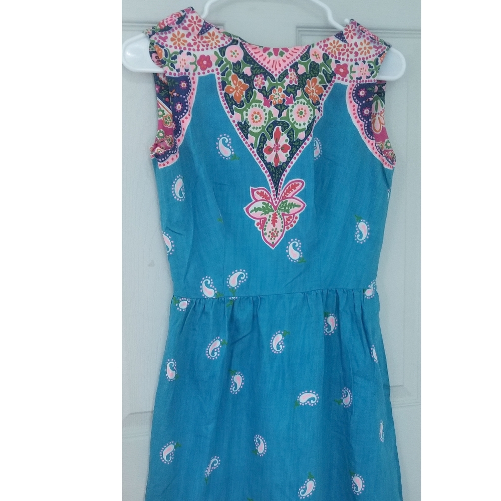 Blue floral dress
